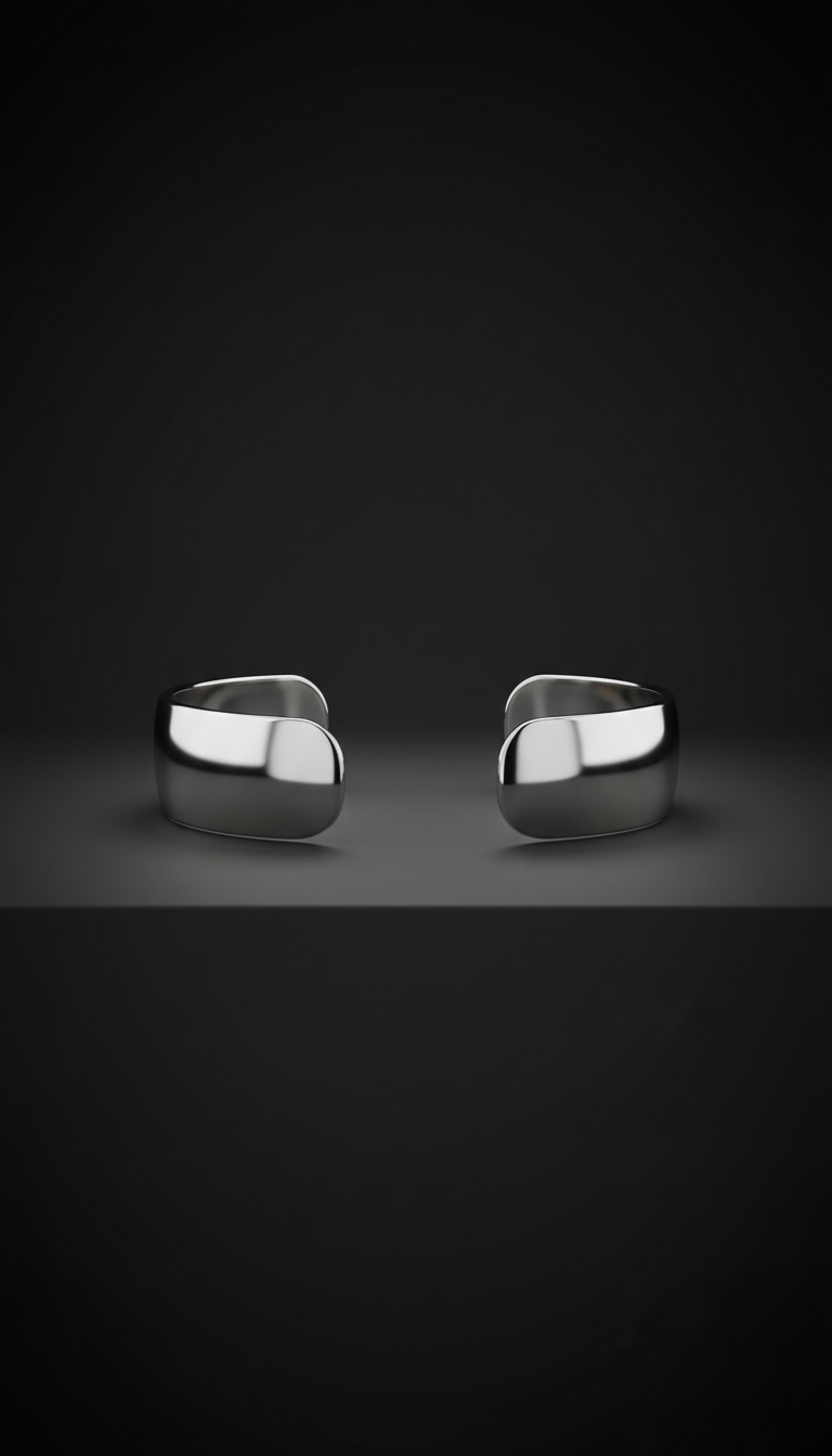 Minimalist Chrome Cuff Bracelet